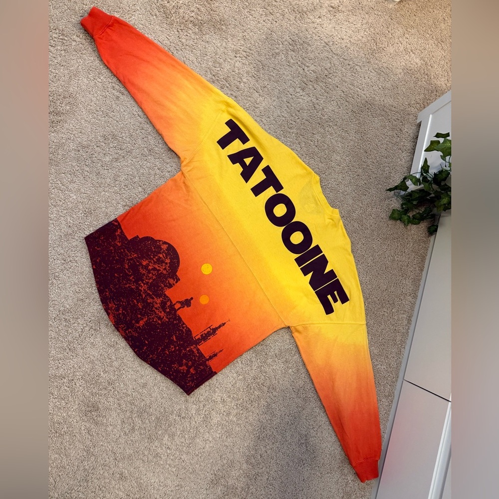 STAR WARS SPIRIT JERSEY TATOOINE ORANGE YELLOW SIZE XS DISNEY NWOT